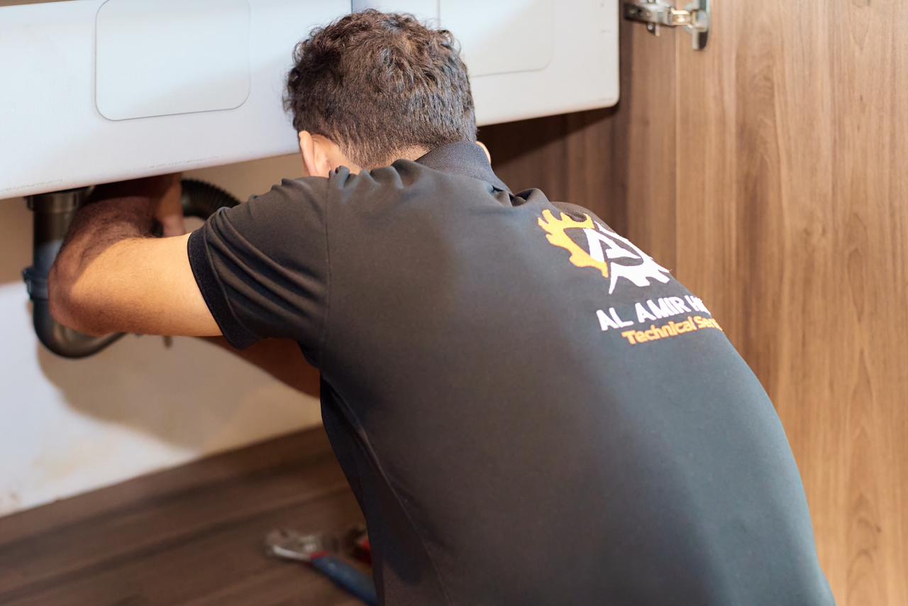 Plumber at work